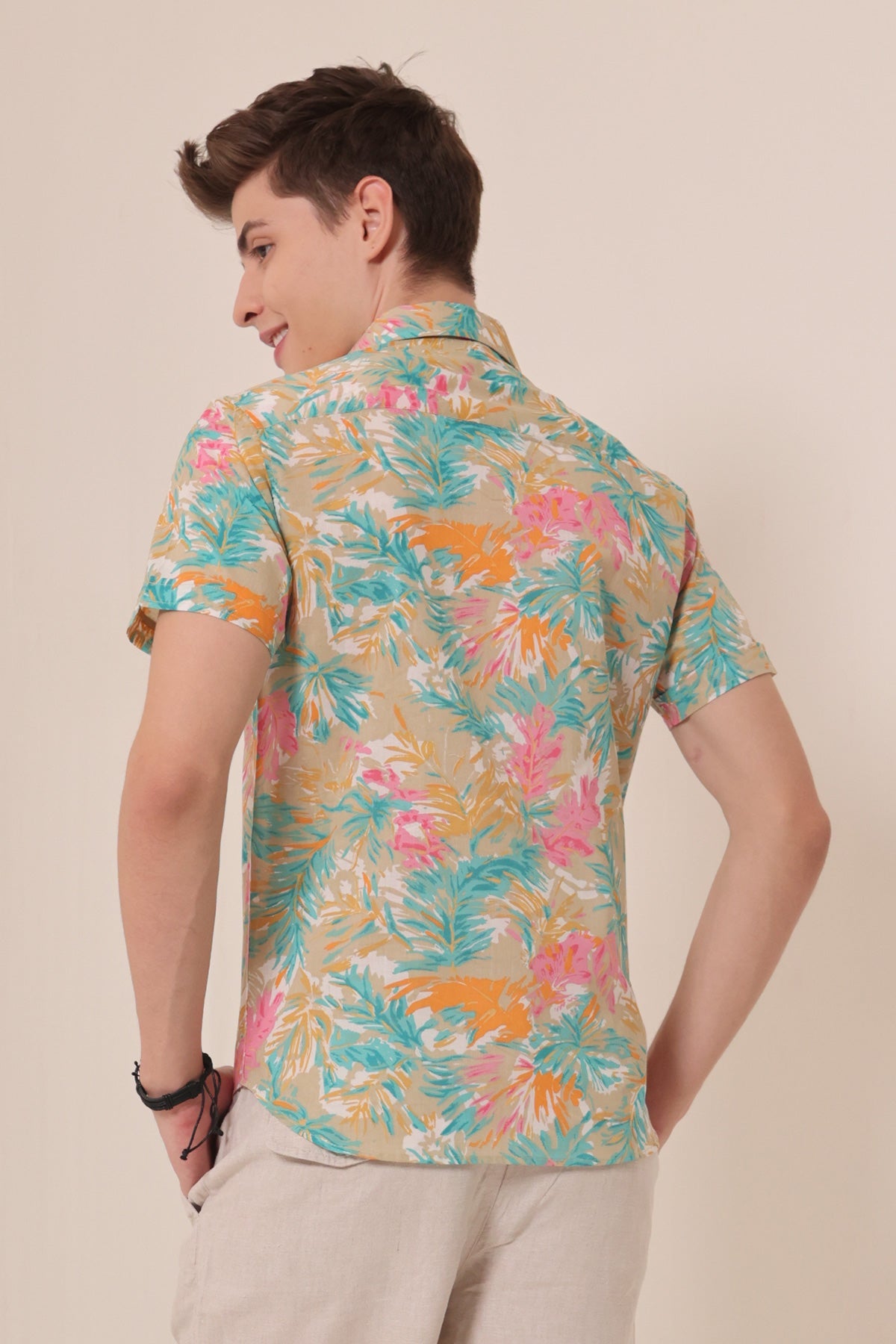 Love Goa  print cotton shirt half sleeves