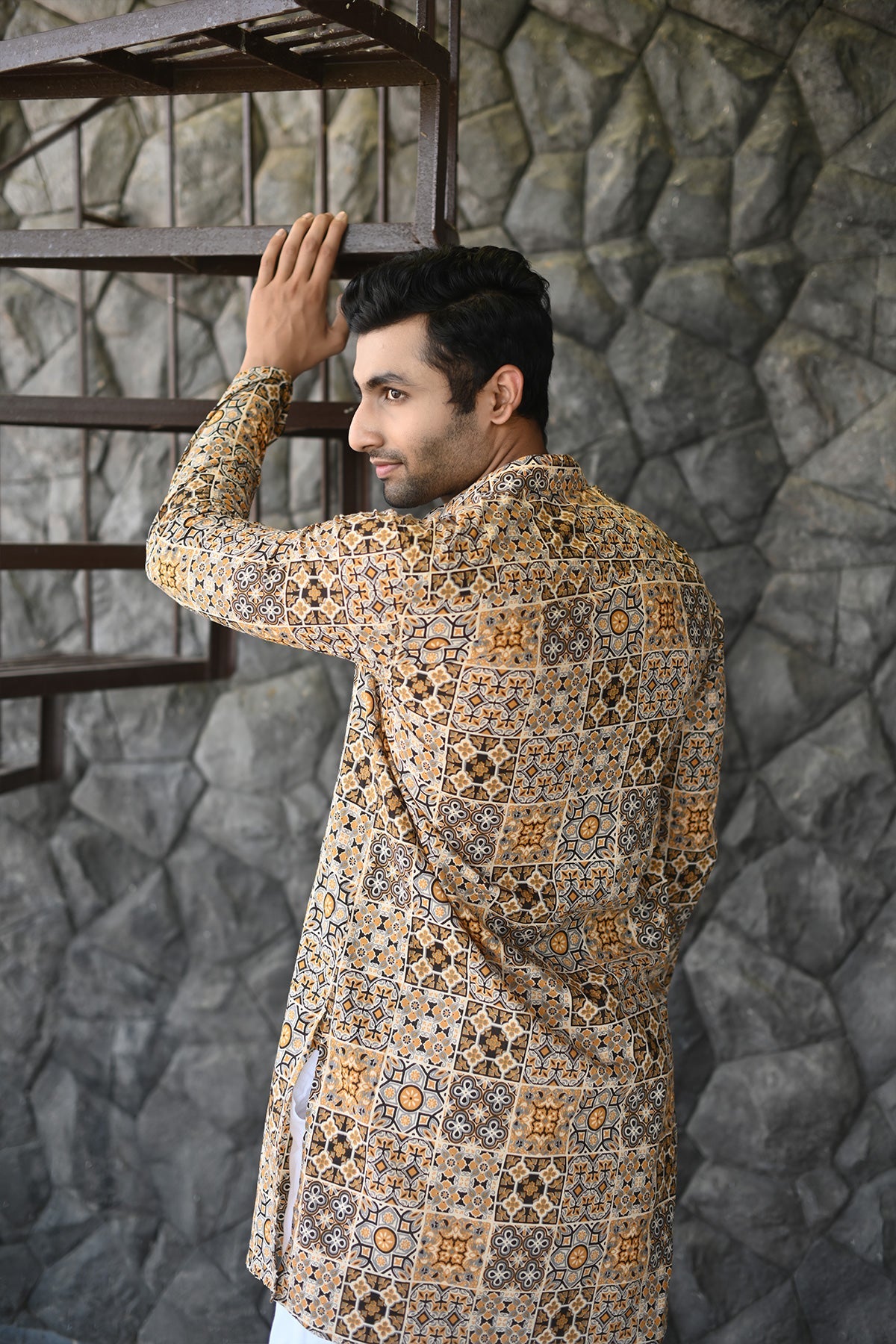 Moroccan Yellow Full Sleeves Pure Cotton Long Kurta | Style Matters