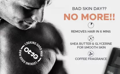 OMG Buy 1 Get 1 Free Hair Removal Spray for Men with Coffee Shea Butter & Glycerine Spray  (400 ml)