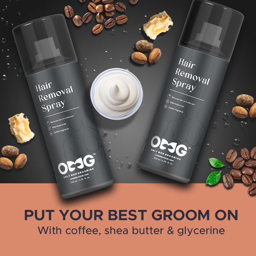 OMG Buy 1 Get 1 Free Hair Removal Spray for Men with Coffee Shea Butter & Glycerine Spray  (400 ml)