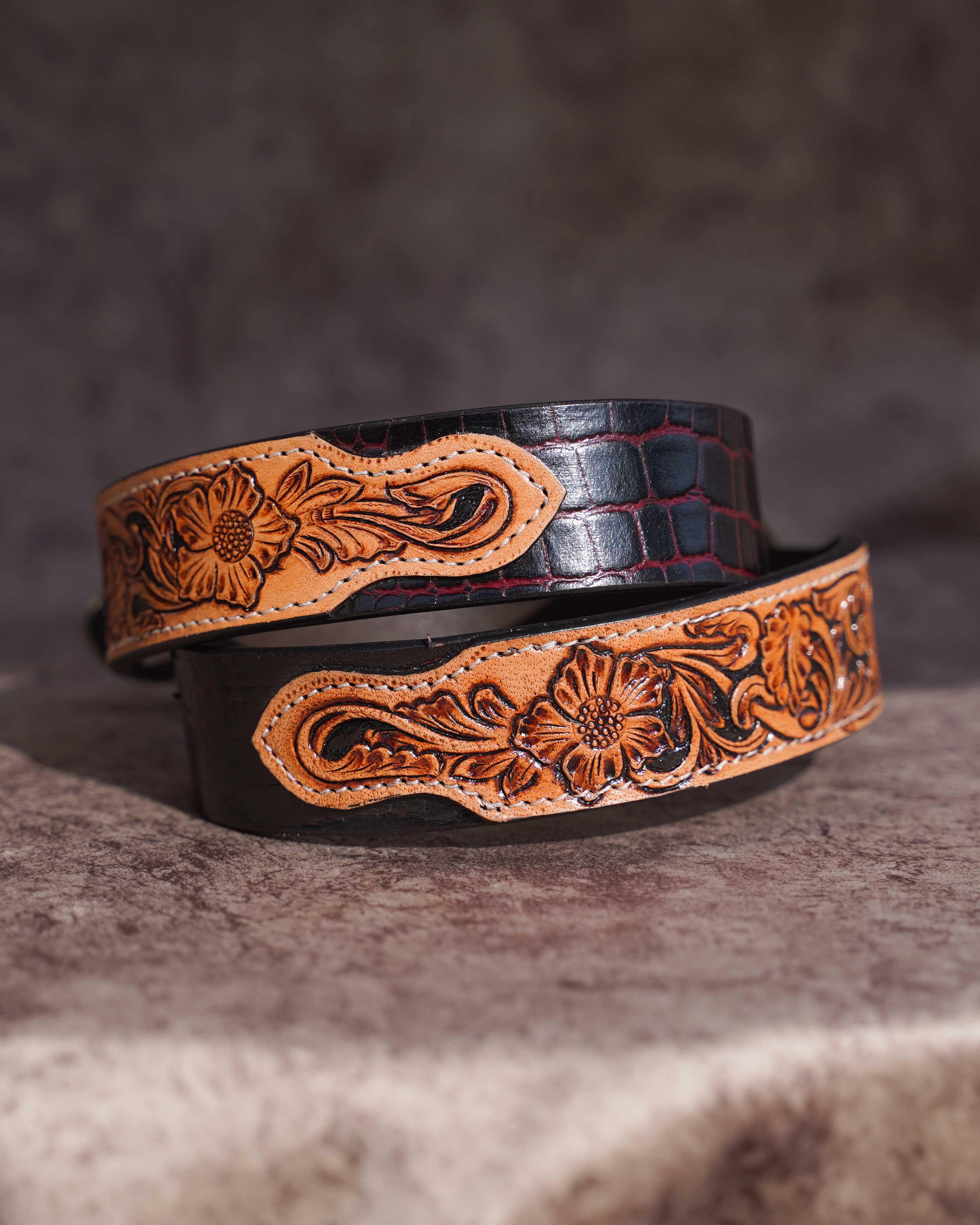 Classic Croc With Tooled Belt